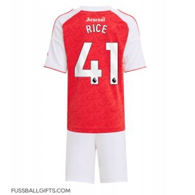Arsenal Declan Rice #41 Fußballbekleidung Heimtrikot Kinder 2025-26 Kurzarm (+ kurze hosen)